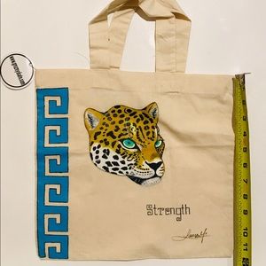 Hand Painted “Leopard” Tote Bag
